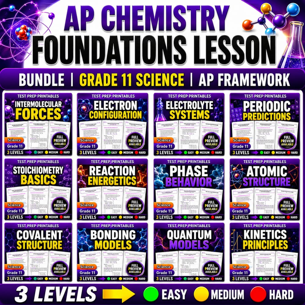 AP Chemistry Foundations Lesson Bundle | Grade 11 Science | AP Framework — bundle cover