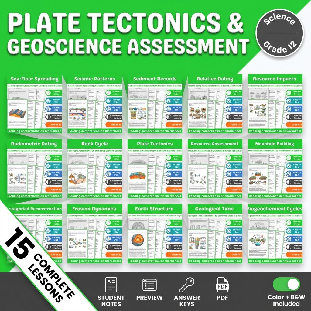 Grade 12 Science Mini Bundle – Plate Tectonics & Geoscience Assessment — bundle cover