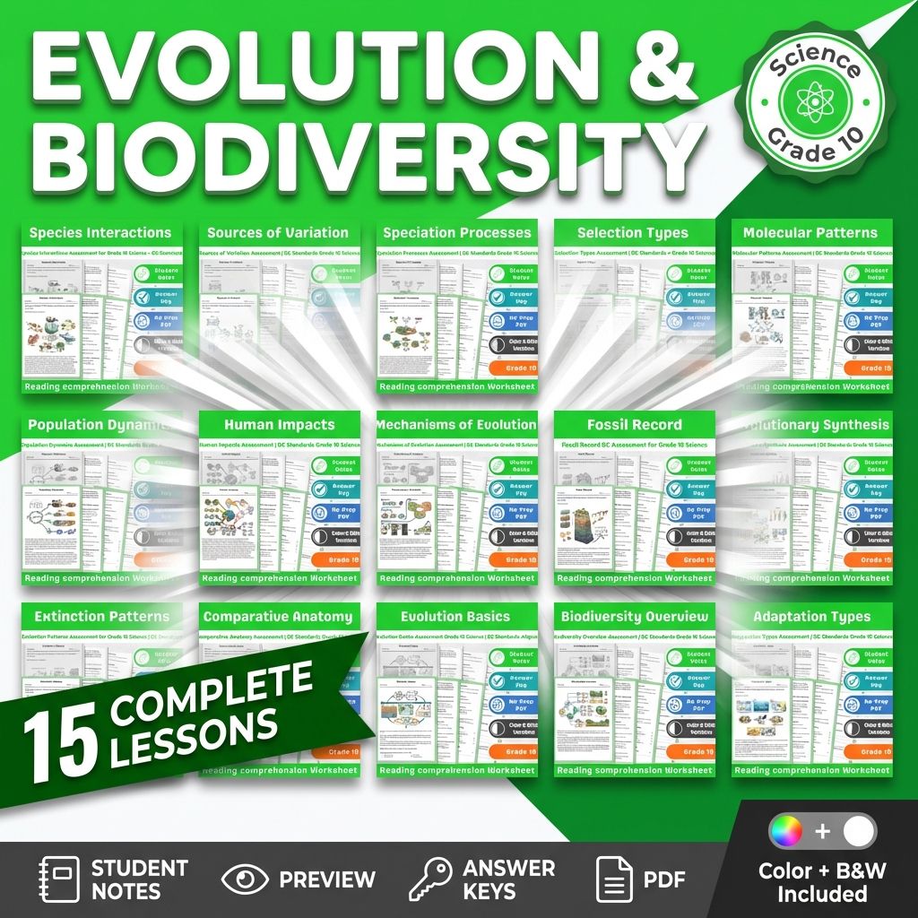 Grade 10 Science Mini Bundle | Evolution & Biodiversity Standards-Aligned — bundle cover