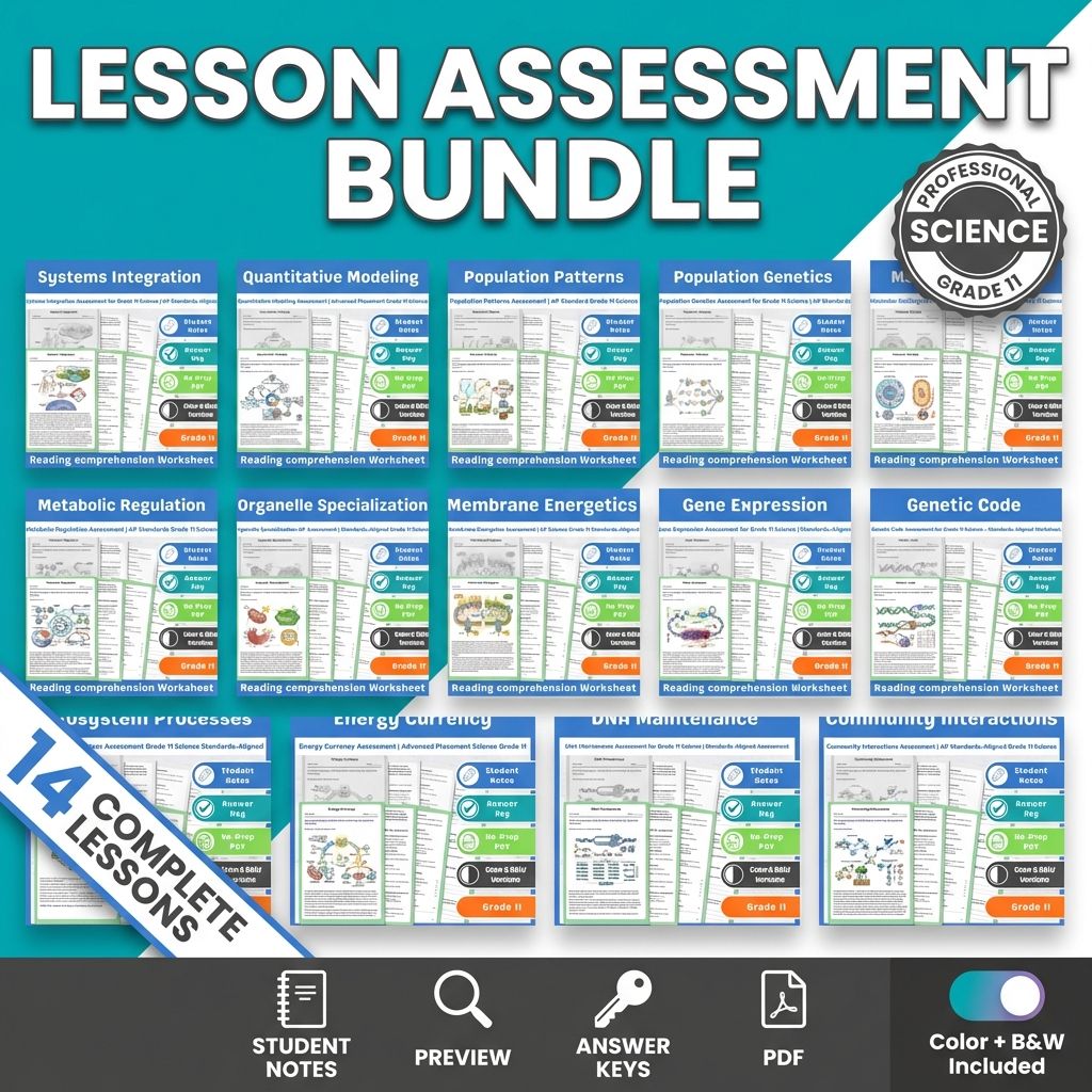 Lesson | Grade 11 Science Mini Bundle: Biology and Ecosystems AP Standards — bundle cover