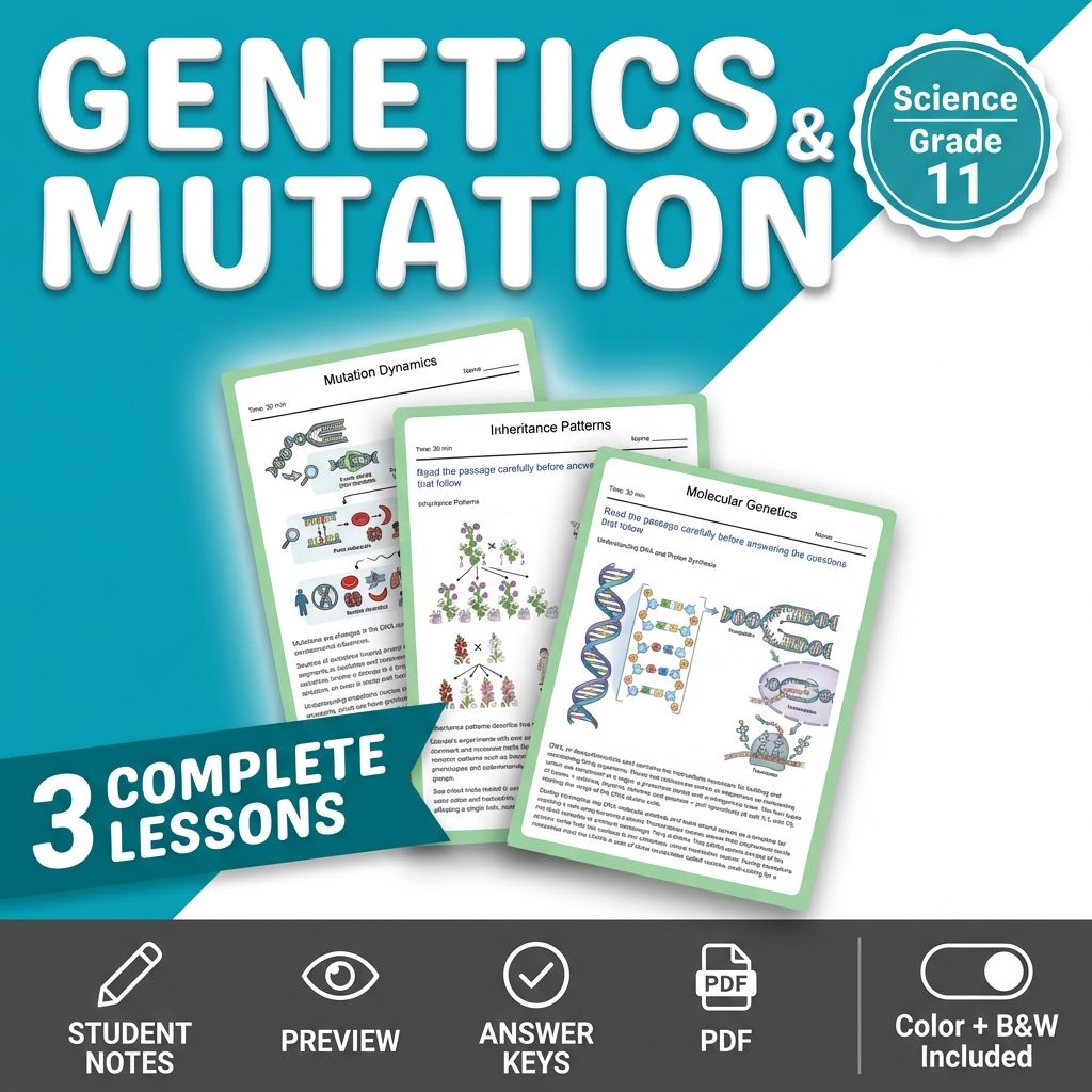 Grade 11 Science Mini Bundle – Genetics & Mutation Assessment Pack — bundle cover
