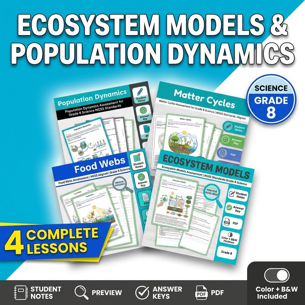 Grade 8 Science Mini Bundle | Ecosystems: Interactions, Energy, and Dynamics – NGSS — bundle cover