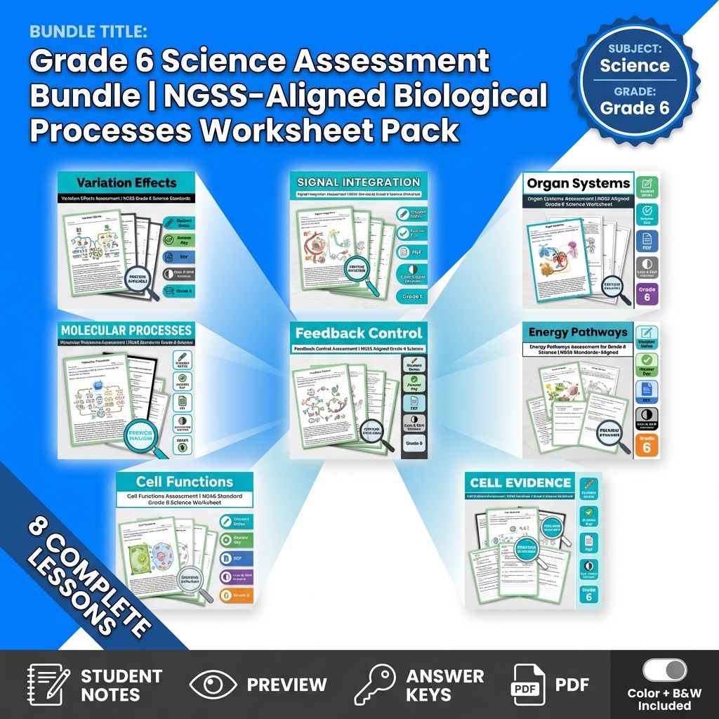 Grade 6 Science Mini Bundle | Structures and Processes NGSS Not specified — bundle cover