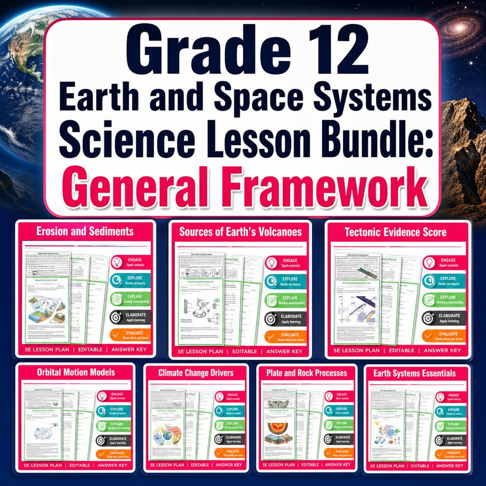 Grade 12 Earth and Space Systems Science Lesson Bundle: General Framework — bundle cover