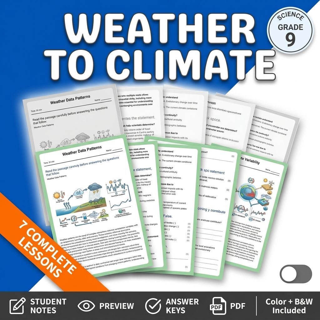 Grade 9 Earth & Space Science Lesson Bundle | General Framework Assessments — bundle cover