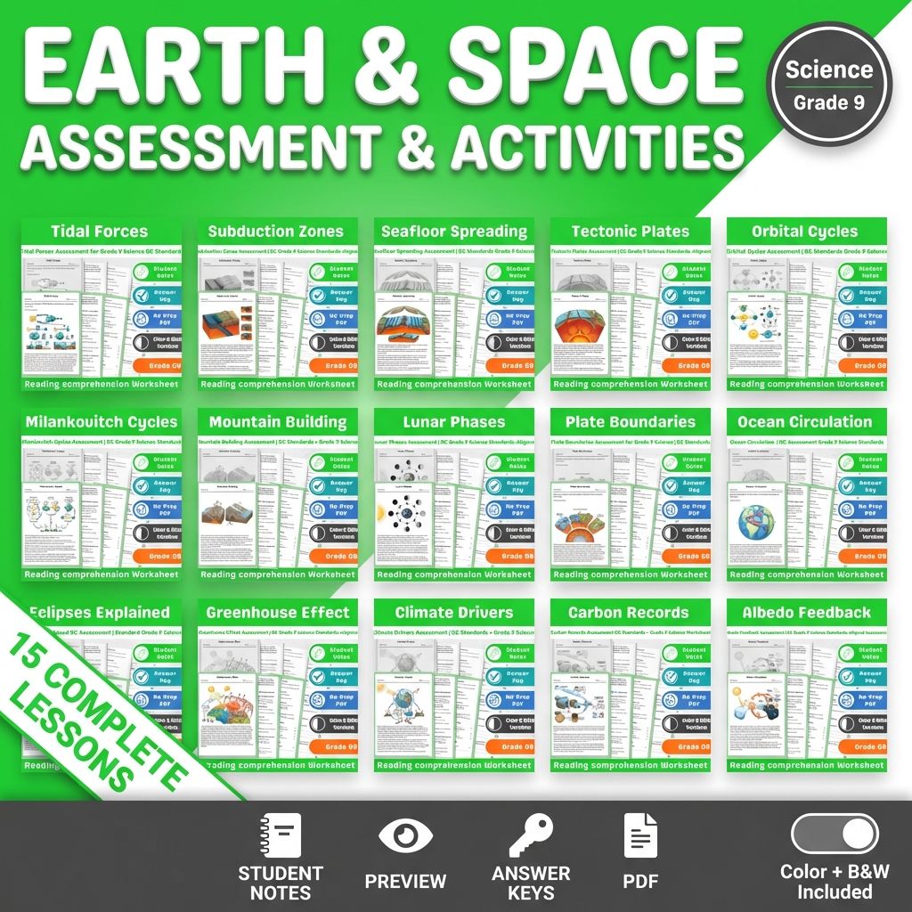 Grade 9 Science Mini Bundle – Earth & Space Assessment & Activities — bundle cover