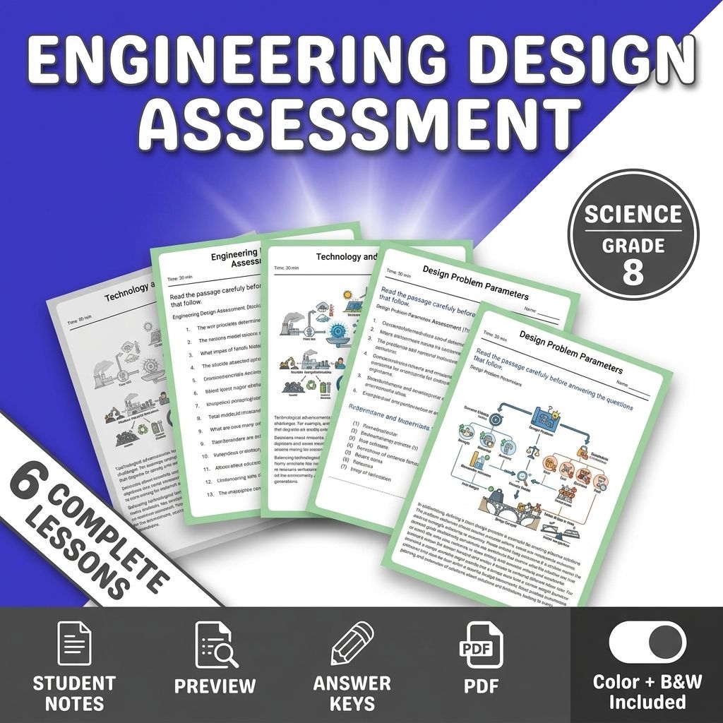 Grade 8 Engineering & Technology Science Lesson Bundle: General Framework — bundle cover