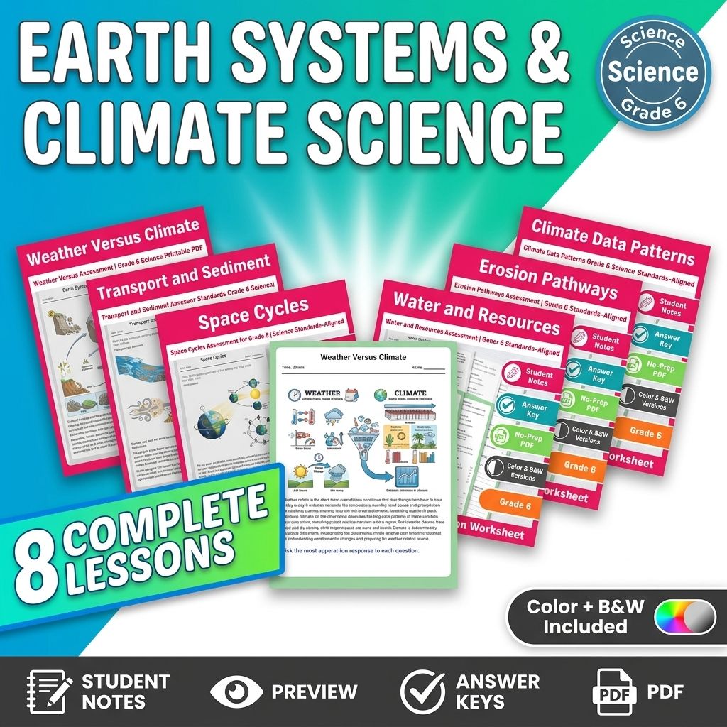 Grade 6 Life Science Science Lesson Bundle – General Framework Unit — bundle cover