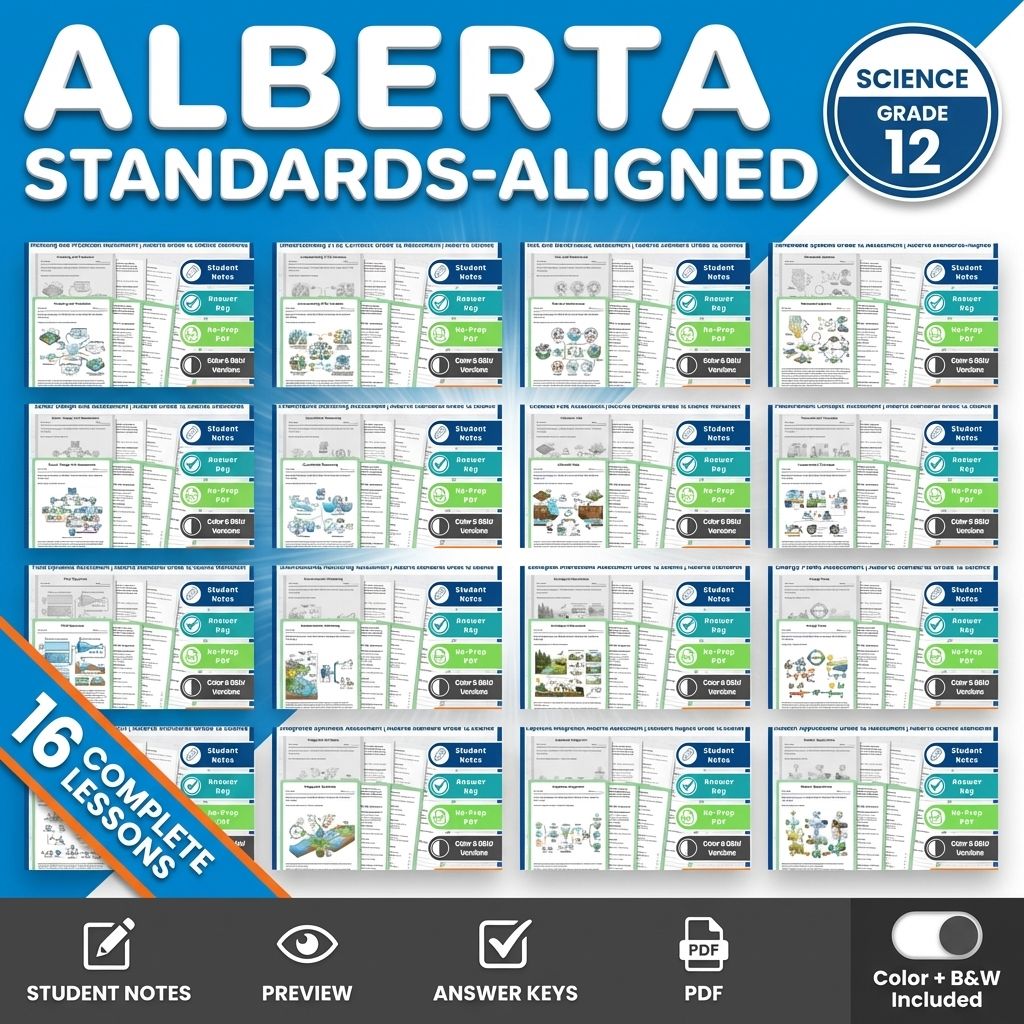 Grade 12 Science 30 Lesson Bundle: Alberta Science Assessment Pack — bundle cover