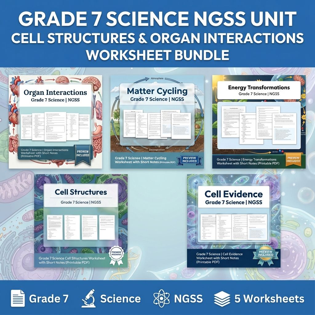 Grade 7 Science NGSS Unit Bundle Molecules to Organisms: Structures & Processes — bundle cover