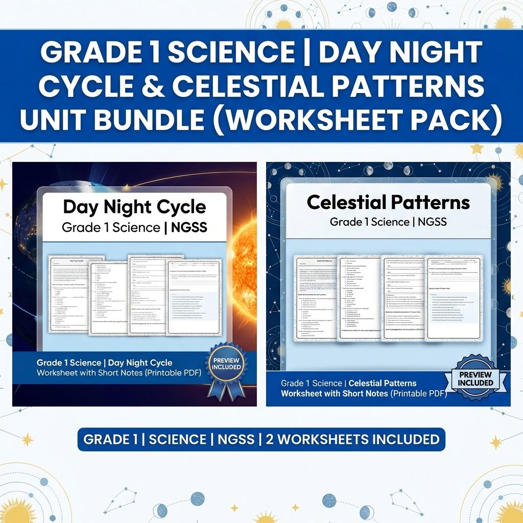 Grade 1 Science Unit Bundle | Earth's Place in the Universe NGSS Alignment — bundle cover