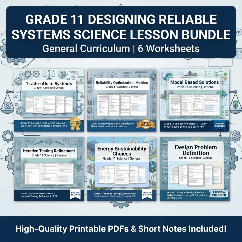 Grade 11 Designing Reliable Systems Science Lesson Bundle – General — bundle cover