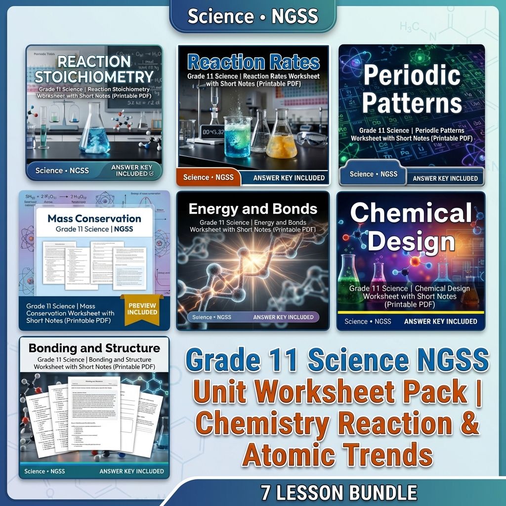 Grade 11 Science | Matter and Its Interactions NGSS Unit Bundle — bundle cover