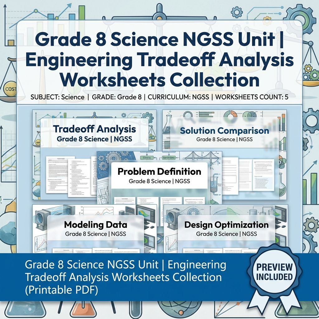 Grade 8 Science Engineering Design Unit Bundle (NGSS Worksheets Collection) — bundle cover
