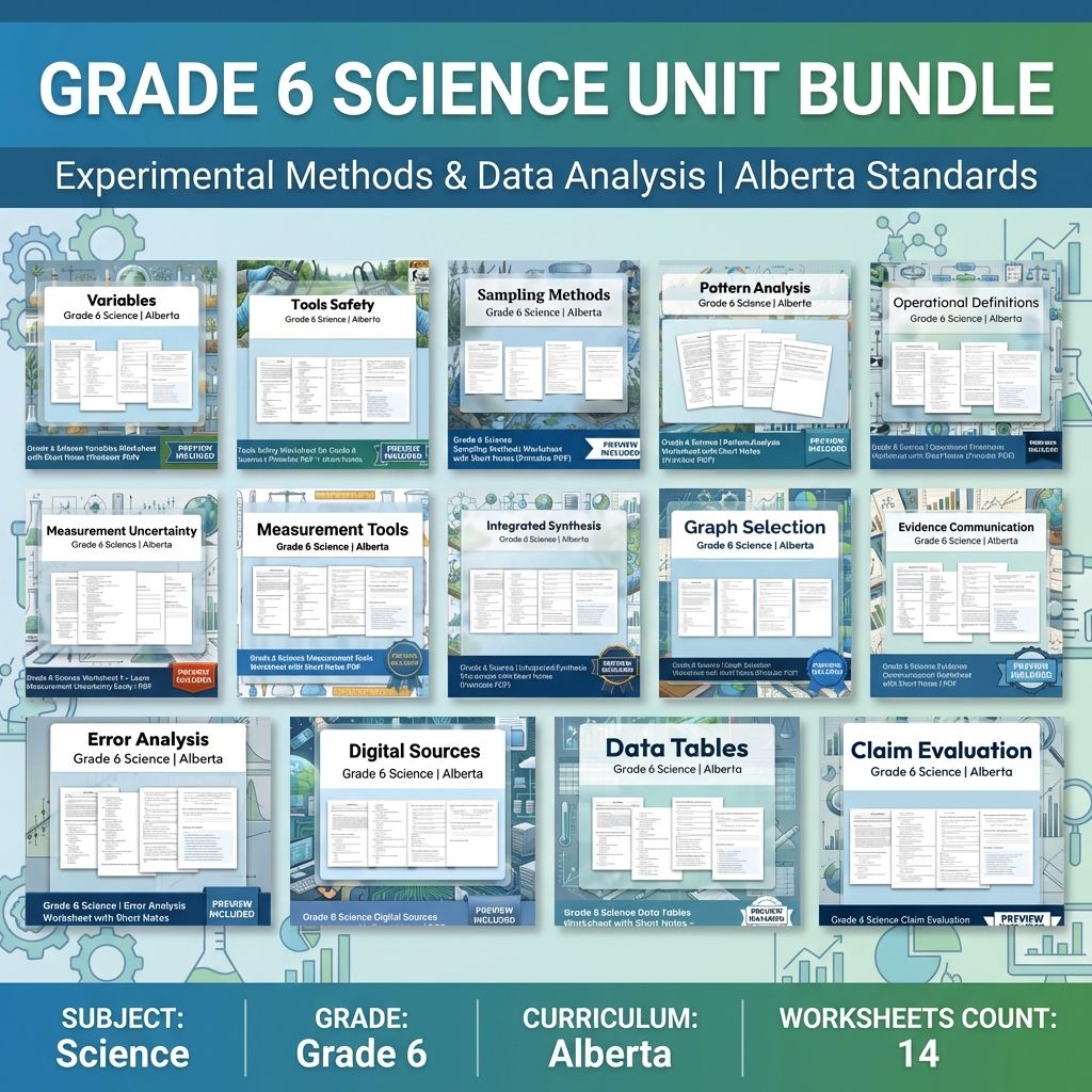 Grade 6 Science | Evidence & Investigation Unit Worksheet Bundle  — bundle cover