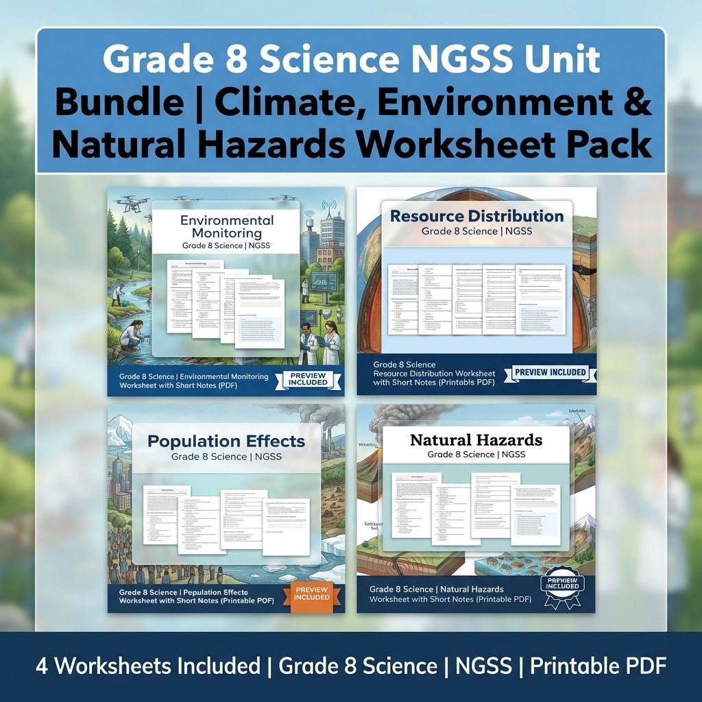 Grade 8 Science | Earth and Human Activity NGSS Unit Bundle (Collection) — bundle cover