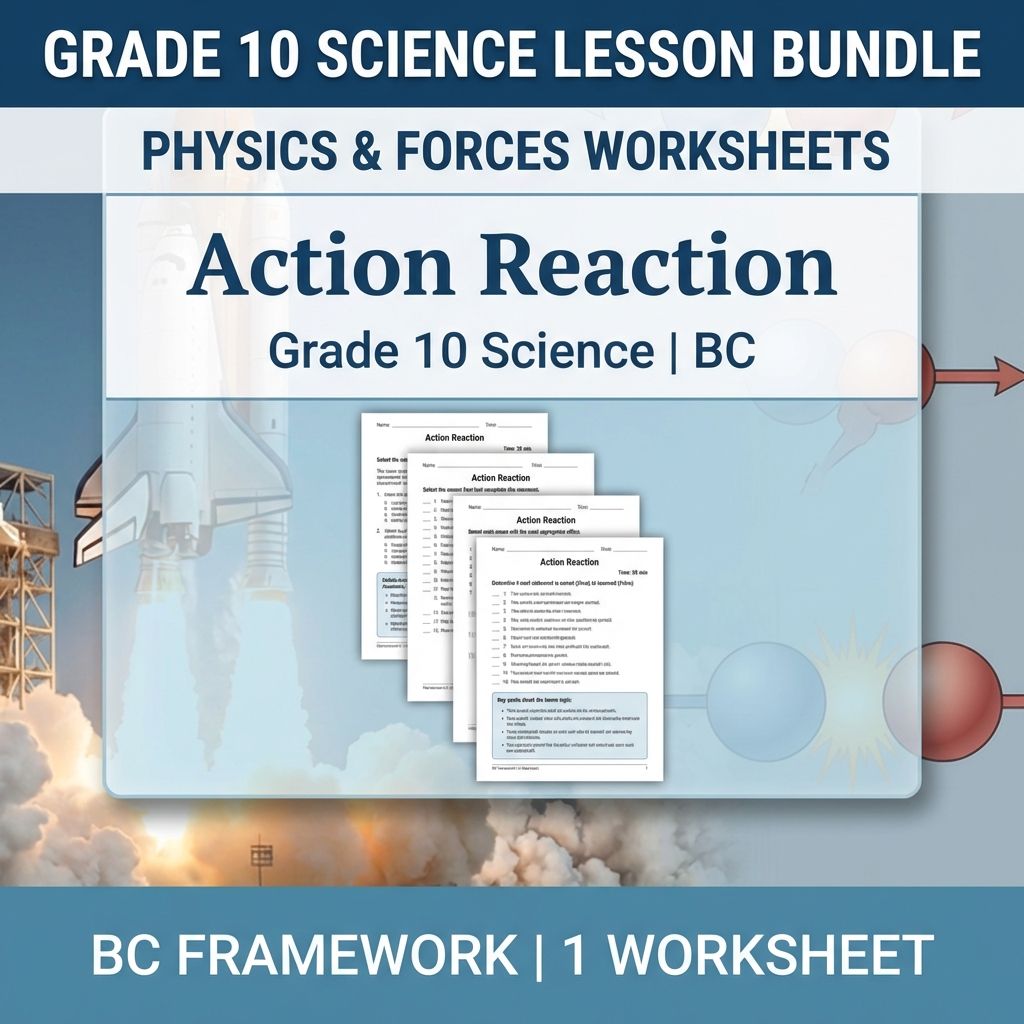 Grade 10 Science Lesson Bundle | Physics and Forces Worksheets | BC Framework — bundle cover