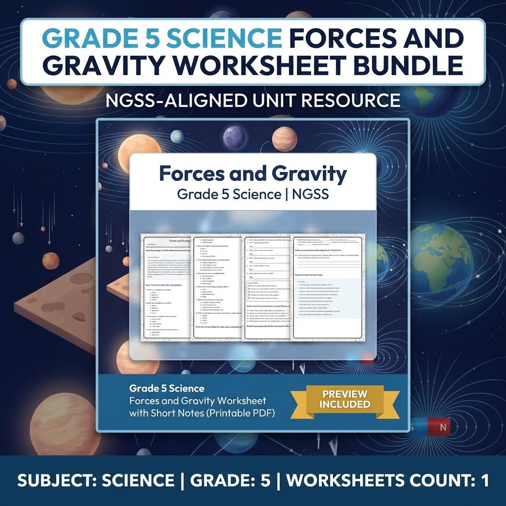 Grade 5 Science NGSS Unit Bundle | Motion & Stability Forces and Interactions — bundle cover