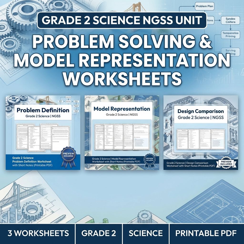 Grade 2 Science | Engineering Design Unit Bundle – NGSS-Aligned Worksheets (PDF) — bundle cover