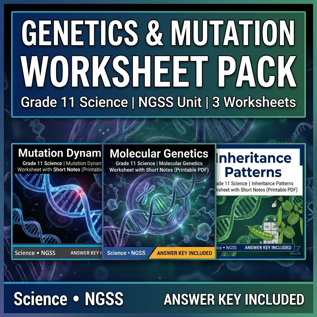 Grade 11 Science NGSS Heredity & Genetics Unit Bundle — bundle cover
