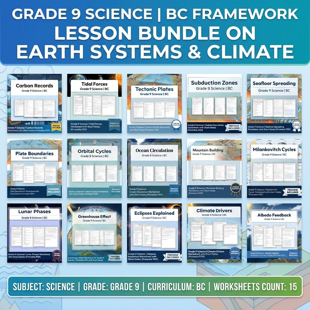 Grade 9 Science | BC Framework Lesson Bundle on Earth Systems & Climate — bundle cover
