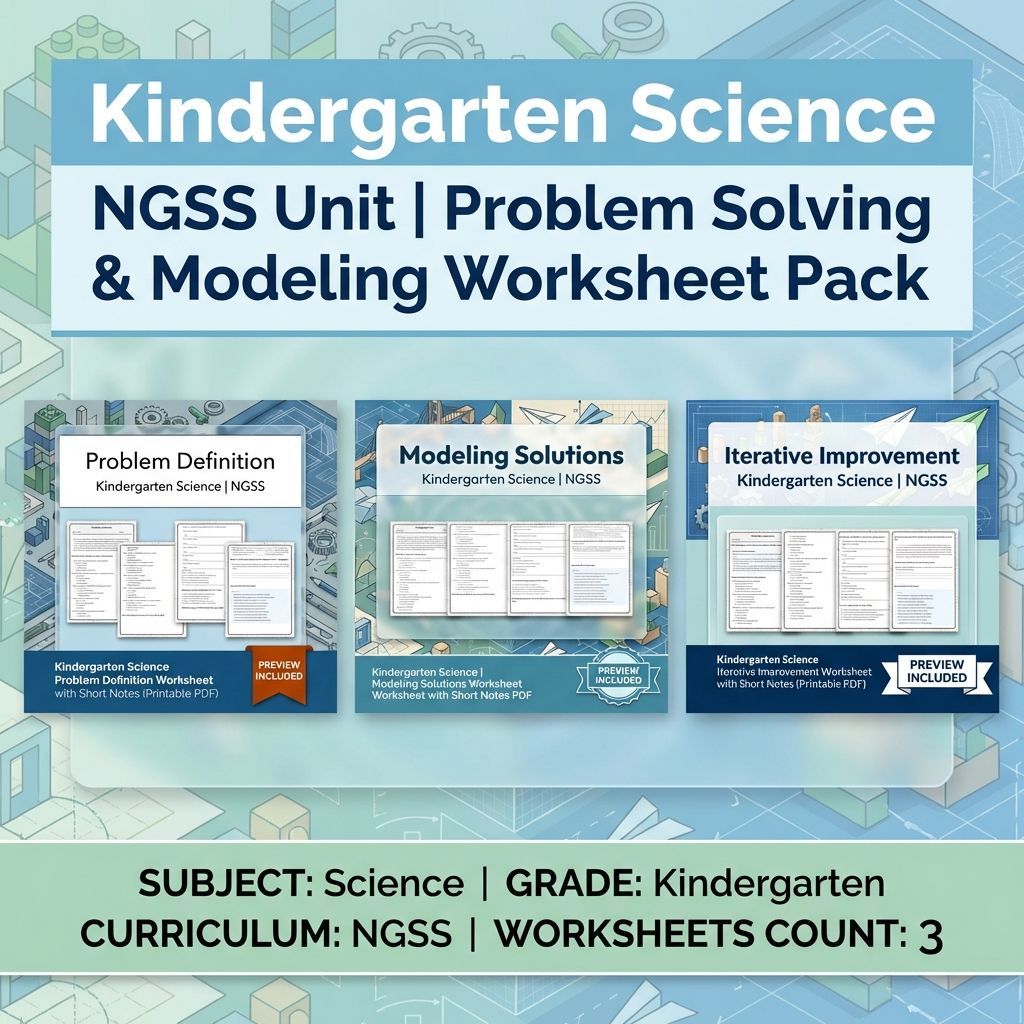 Kindergarten Science Unit | Engineering Design NGSS Worksheet Bundle — bundle cover