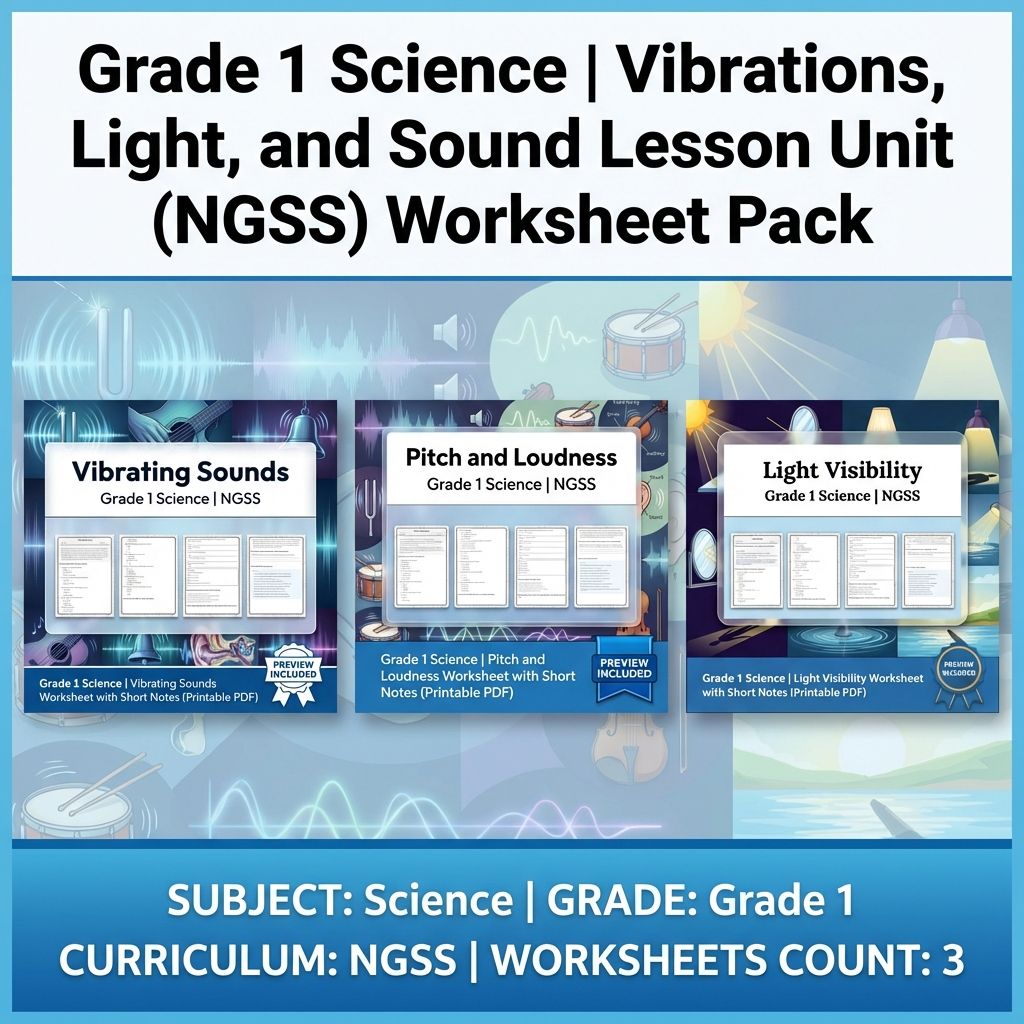 Grade 1 Science NGSS Unit Bundle | Waves & Information Transfer Applications — bundle cover