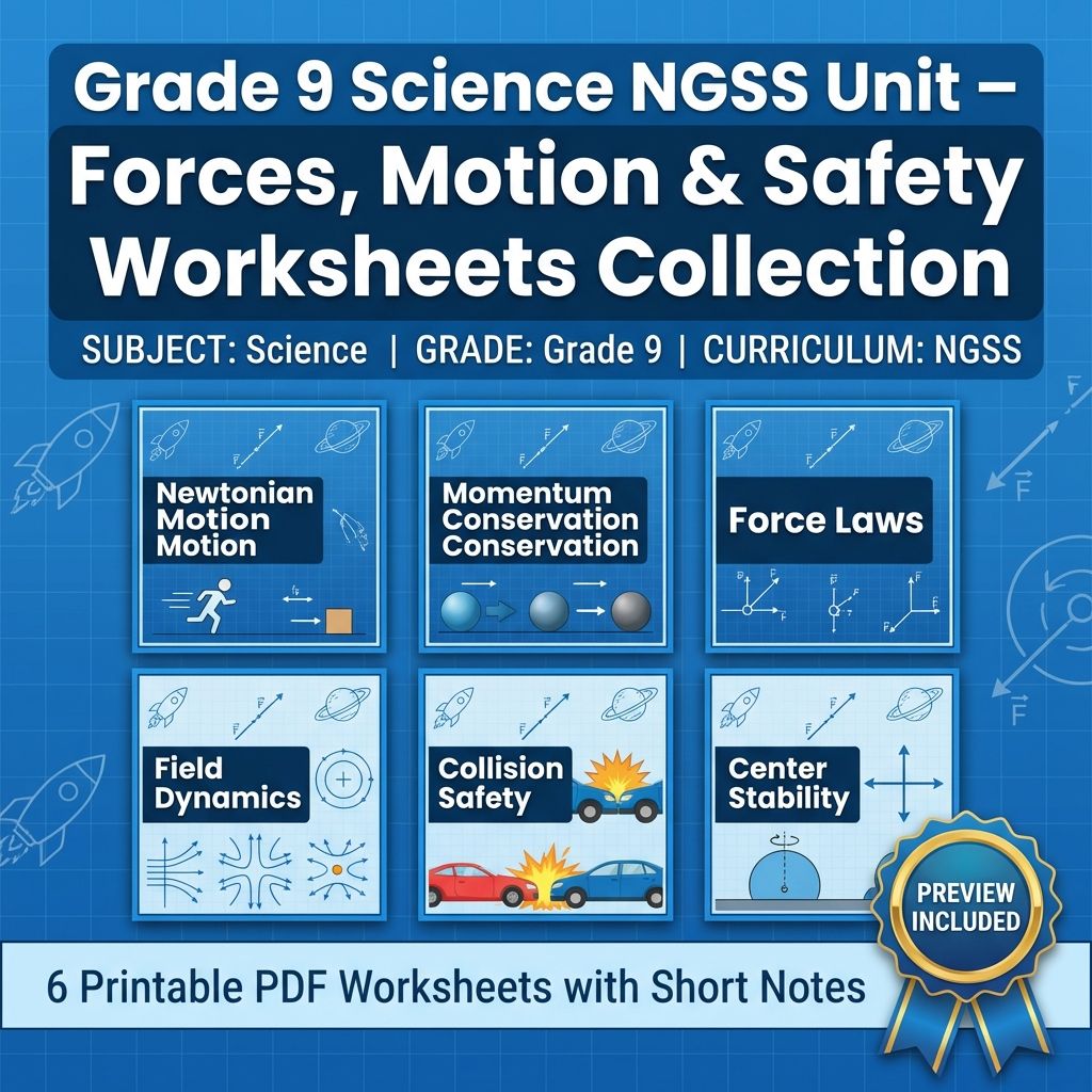 Grade 9 Science | Motion and Stability Forces & Interactions NGSS UNIT Bundle — bundle cover