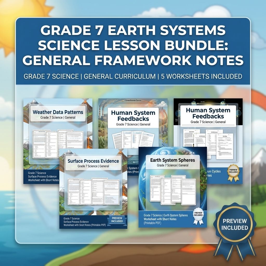Grade 7 Earth Systems Science Lesson Bundle: General Framework Notes — bundle cover
