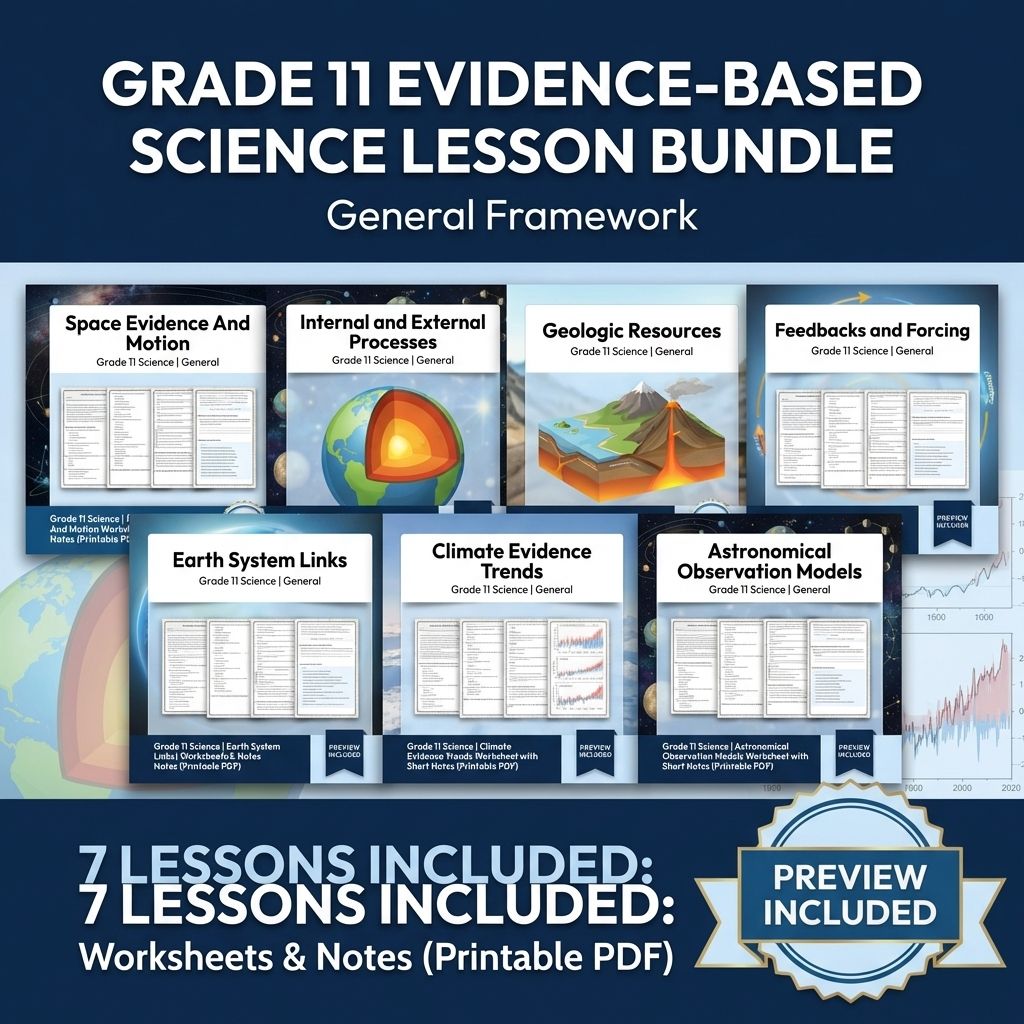 Grade 11 Evidence-Based Science Lesson Bundle | General Framework — bundle cover