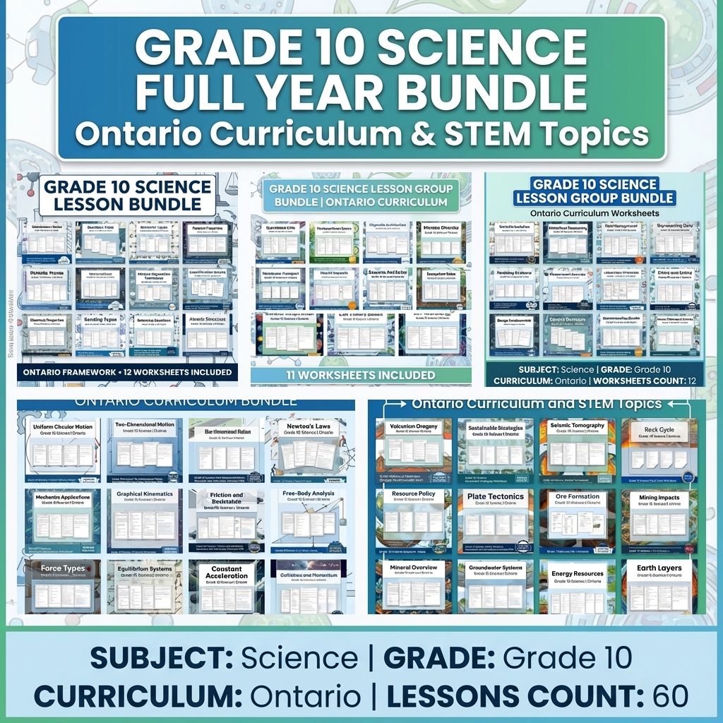 Grade 10 Science Full Year Bundle | Ontario Curriculum & STEM Topics — bundle cover