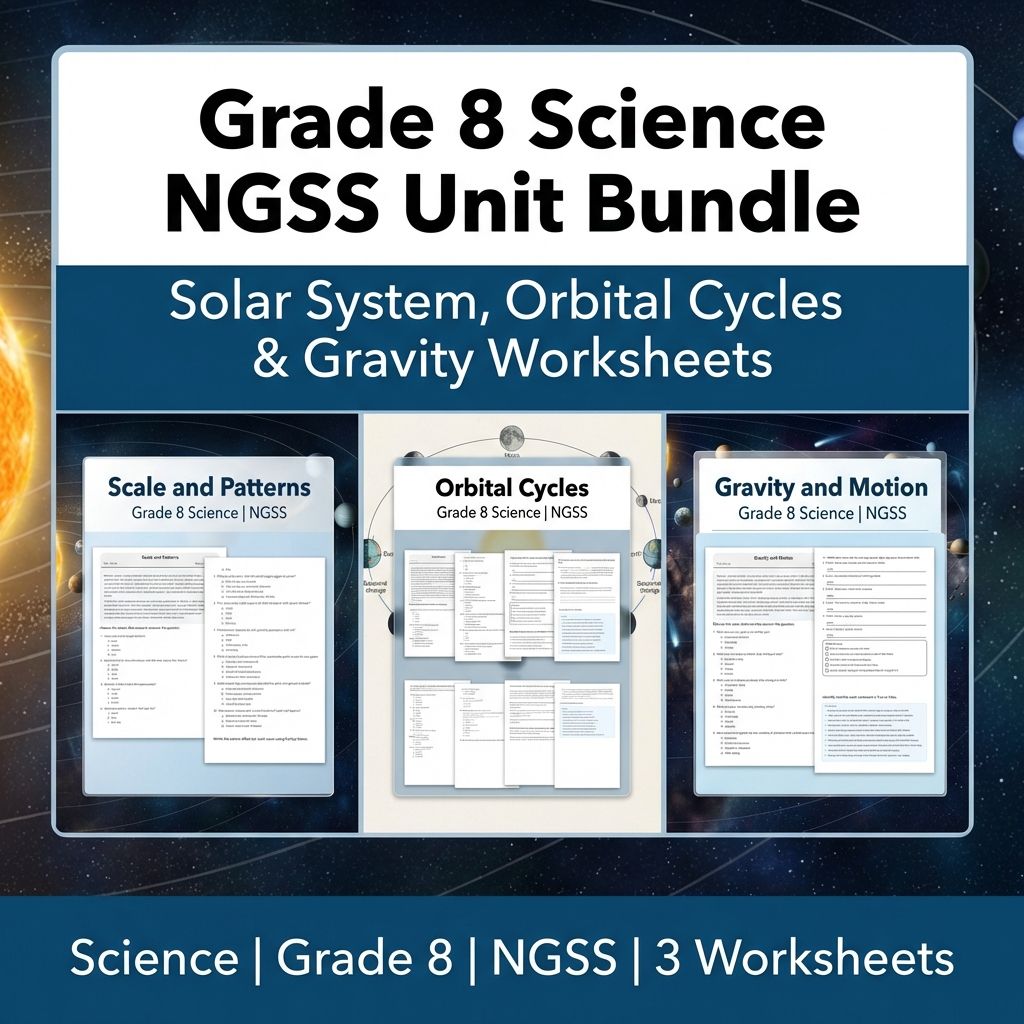Grade 8 Science | Earth's Place in the Universe Unit Bundle (NGSS-Aligned) — bundle cover