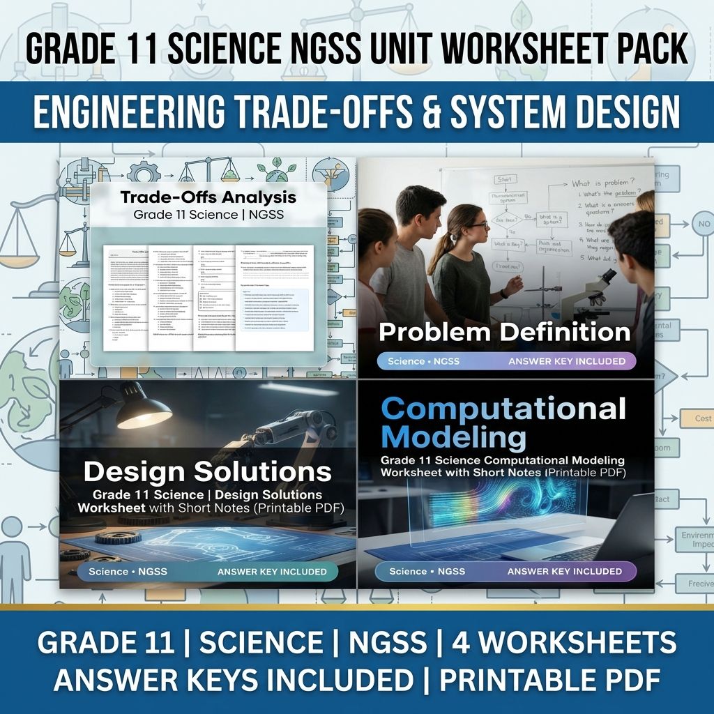 Grade 11 Science Engineering Design Unit | NGSS-Aligned Worksheet Collection — bundle cover