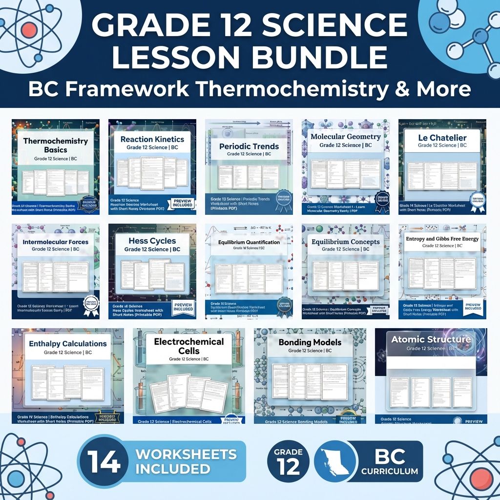 Grade 12 Science Lesson Bundle | BC Framework Thermochemistry & More — bundle cover