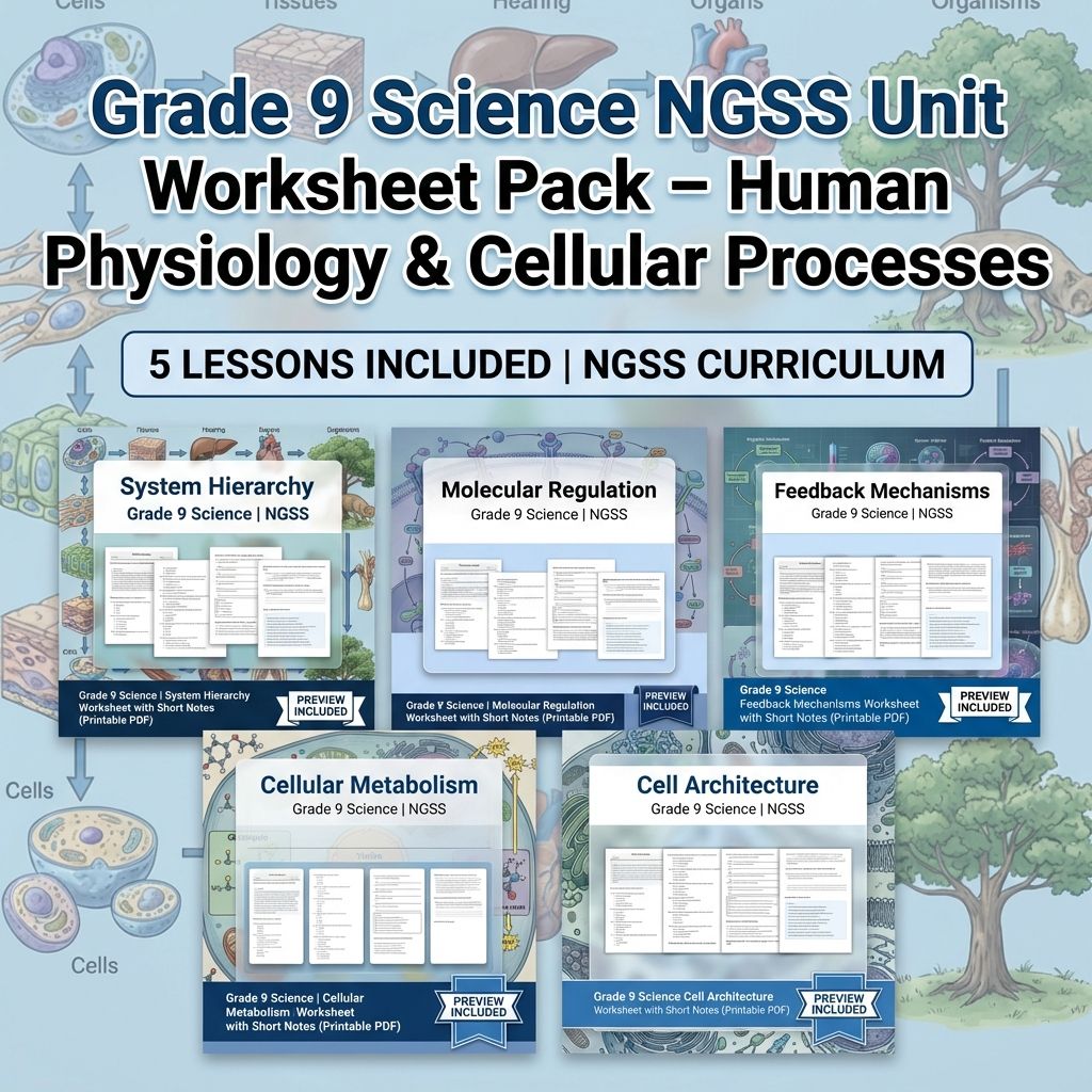 Grade 9 Science NGSS From Molecules to Organisms Structures & Processes Bundle — bundle cover