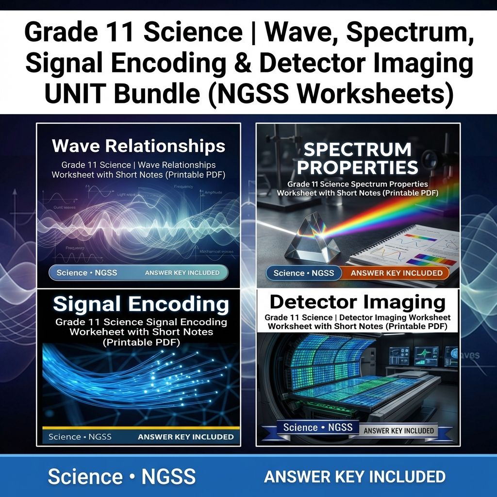 Grade 11 Science | Waves and Their Applications in Technologies NGSS Unit Bundle — bundle cover