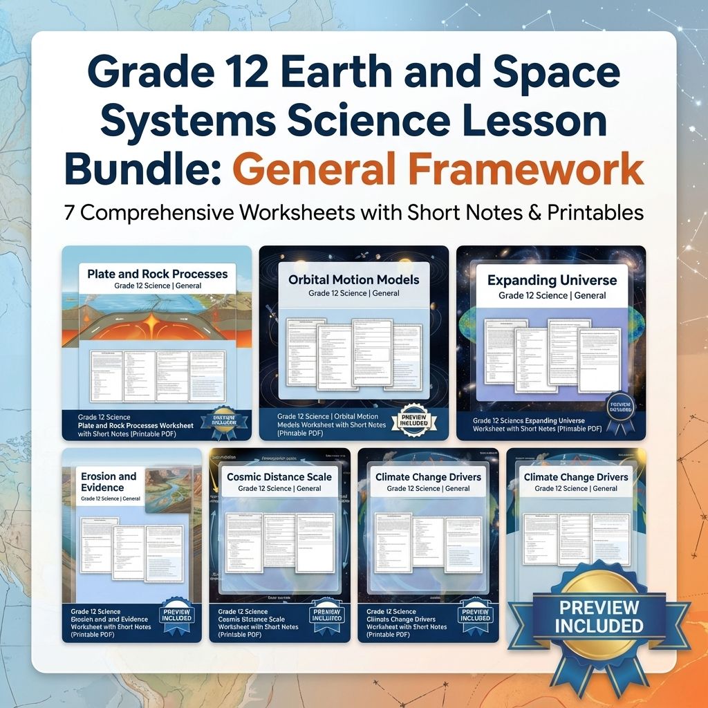 Grade 12 Earth and Space Systems Science Lesson Bundle: General Framework — bundle cover