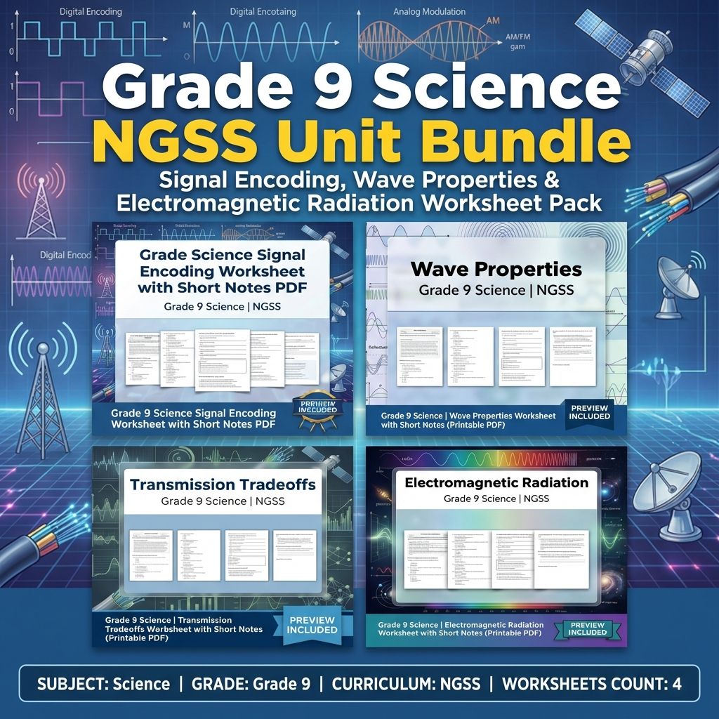 Grade 9 Science | Waves and Their Applications  Unit Bundle (NGSS Aligned) — bundle cover
