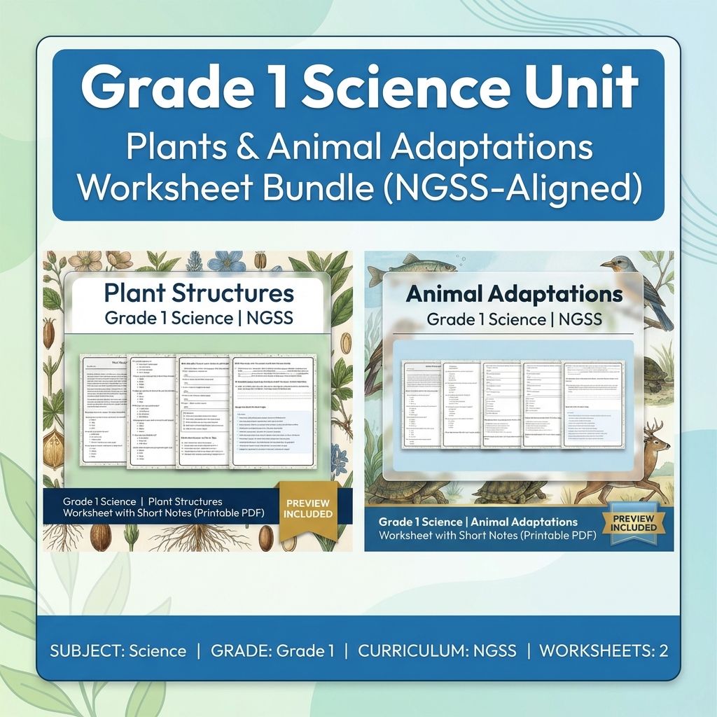 Grade 1 Science | From Molecules to Organisms Structures & Processes NGSS Bundle — bundle cover