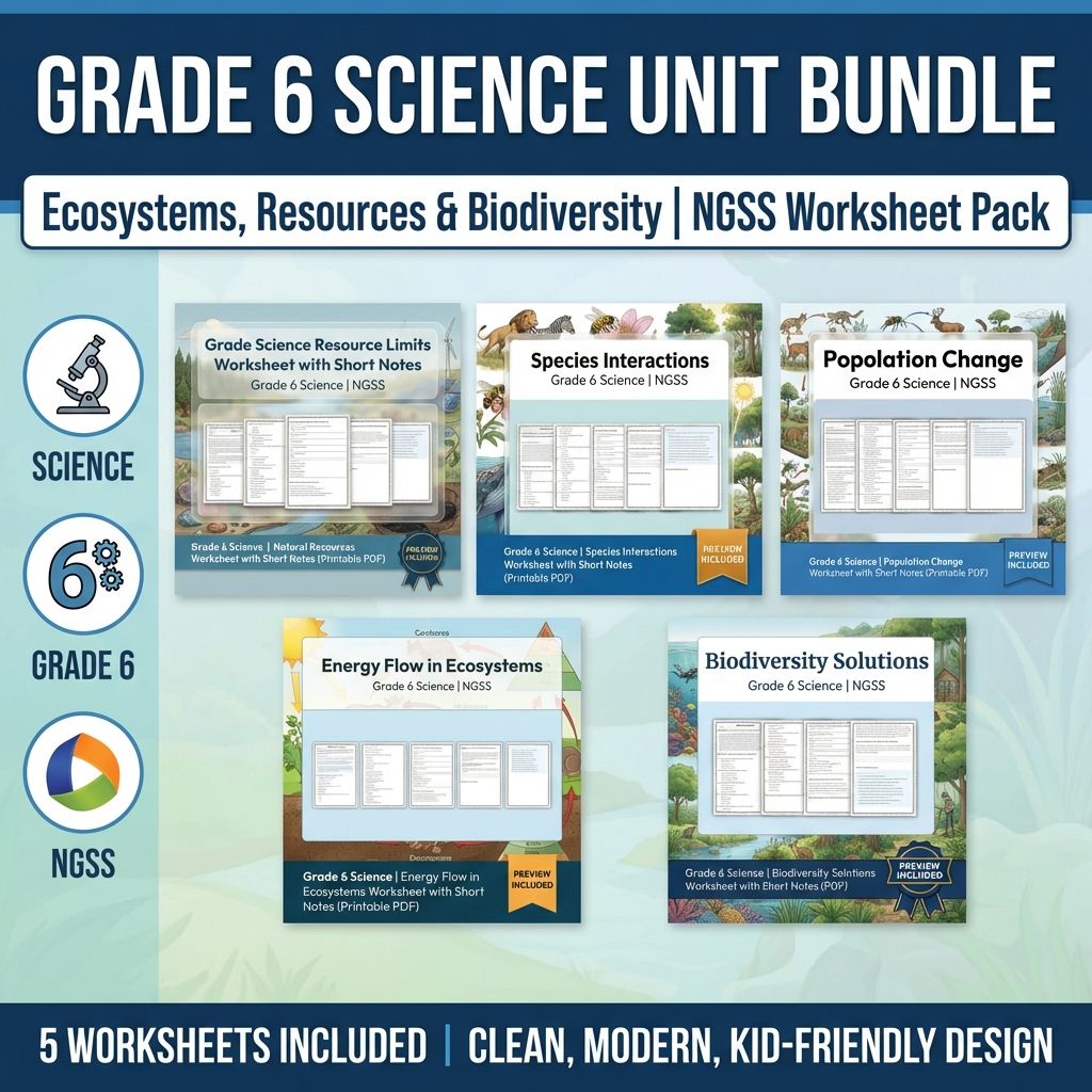 Grade 6 Science | Ecosystems: Interactions, Energy & Dynamics NGSS Unit Bundle — bundle cover