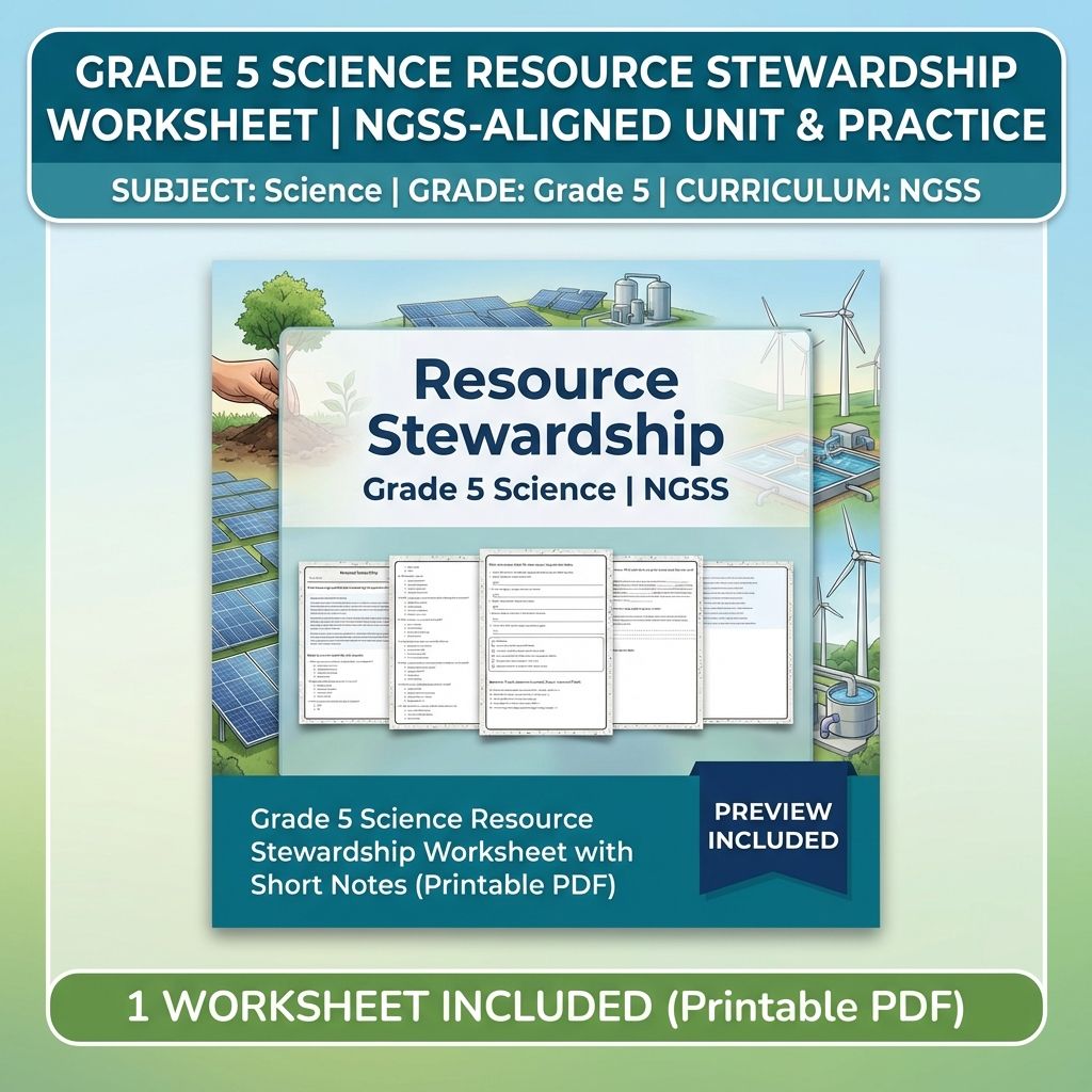 Grade 5 Science Unit | Earth and Human Activity NGSS Worksheet Collection  — bundle cover