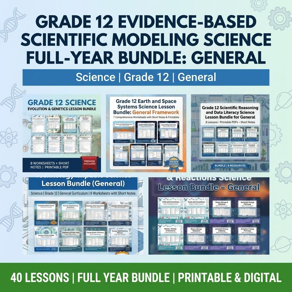 Grade 12 Evidence-Based Scientific Modeling Science Full-Year Bundle: General — bundle cover