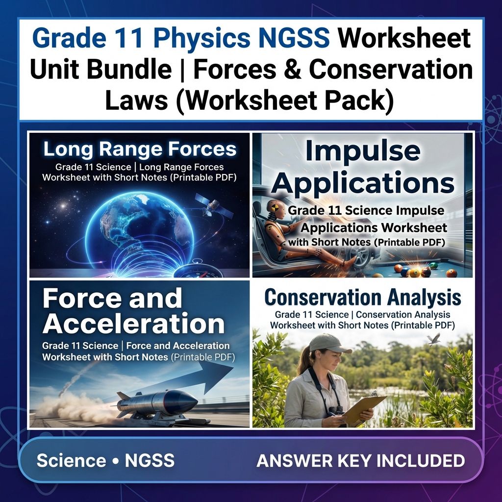 Grade 11 Science NGSS Motion and Stability Forces & Interactions Unit Bundle — bundle cover