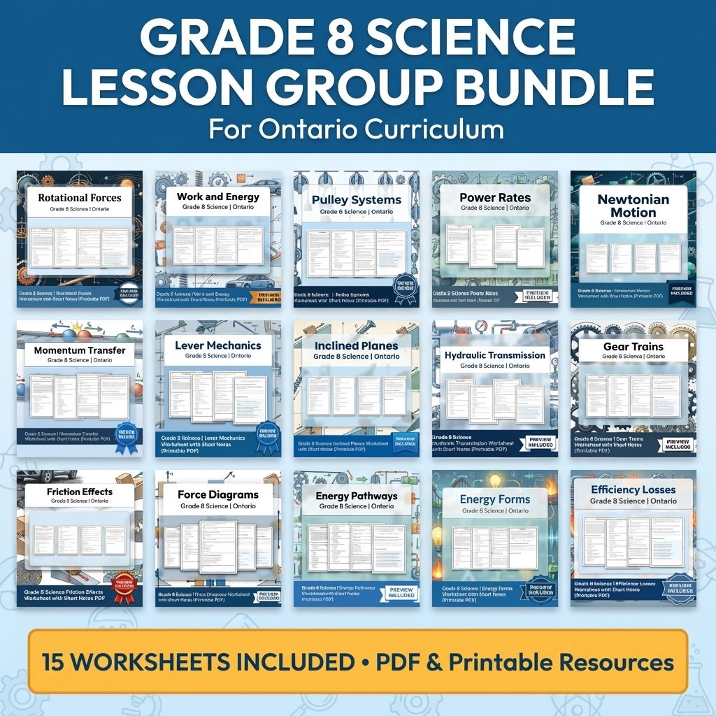 Grade 8 Science Lesson Group Bundle for Ontario Curriculum — bundle cover