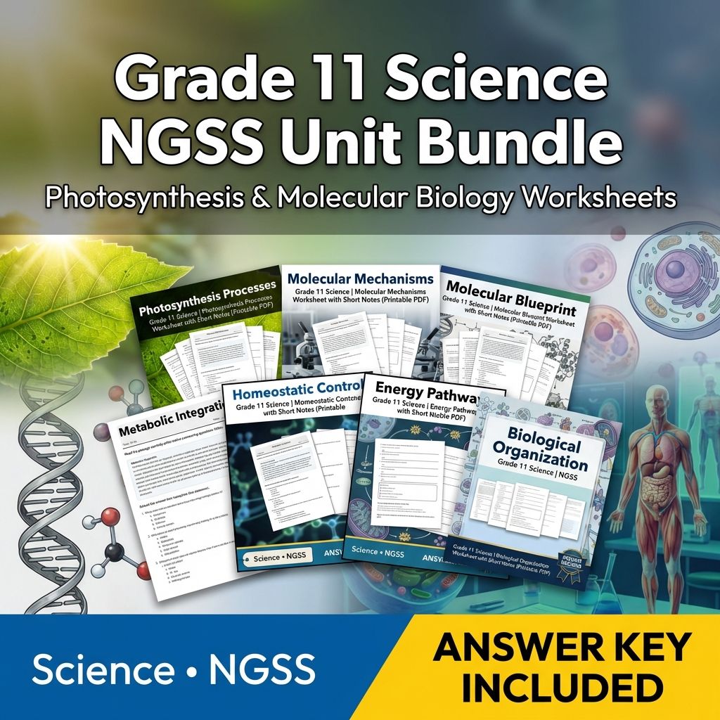 Grade 11 Science NGSS | From Molecules to Organisms: Structures & Processes — bundle cover