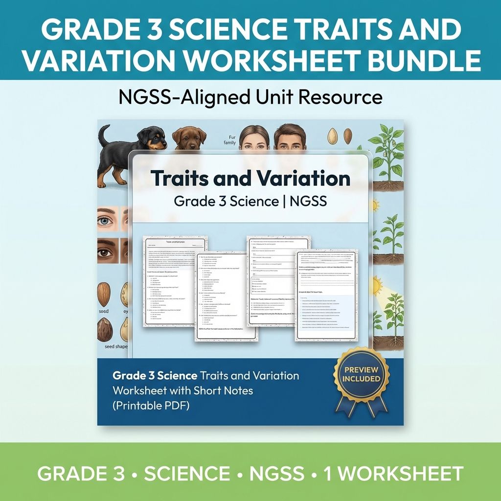 Grade 3 Science Unit | Heredity, Inheritance & Traits NGSS Bundle — bundle cover