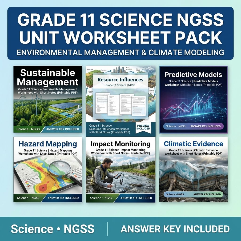 Grade 11 Science | Earth and Human Activity NGSS Unit Bundle — bundle cover