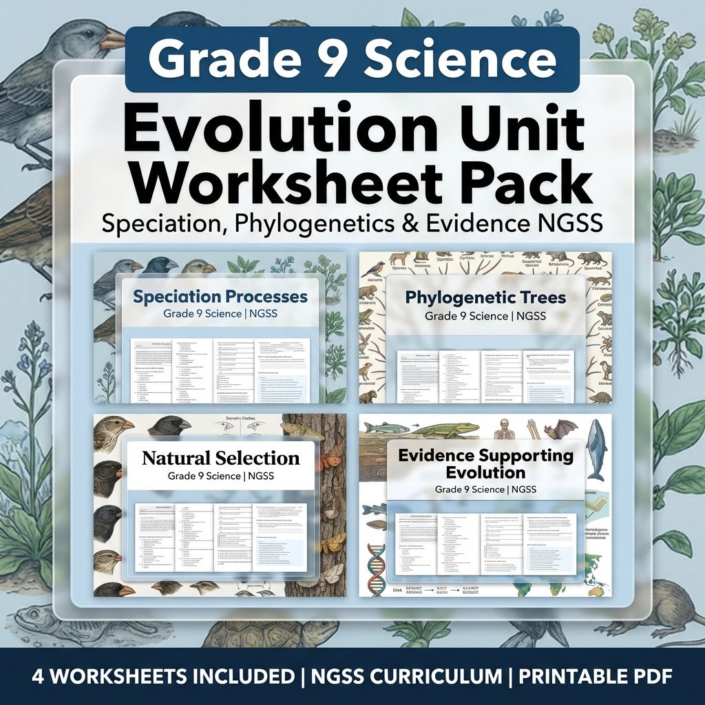 Grade 9 Science | Biological Evolution: Unity and Diversity NGSS Unit Bundle — bundle cover