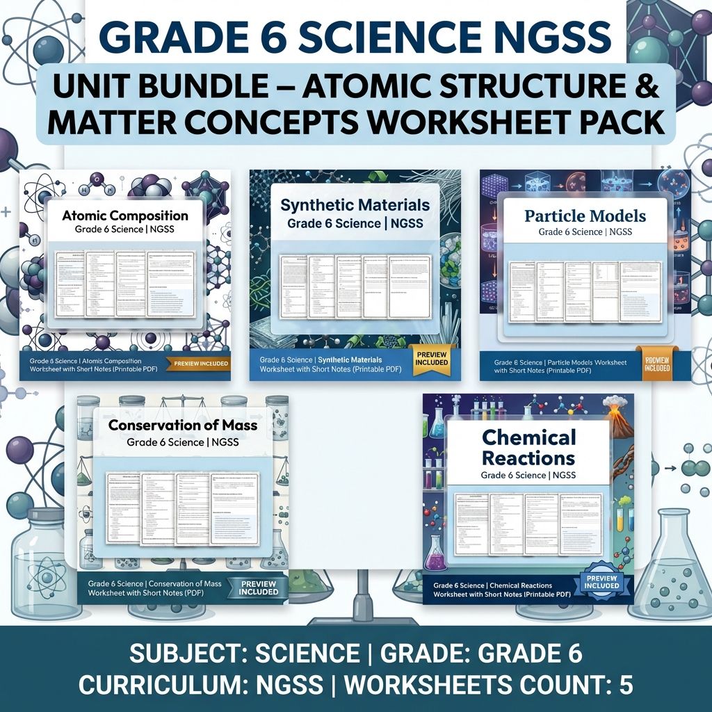 Grade 6 Science | Matter and Its Interactions NGSS UNIT Bundle (Collection) — bundle cover