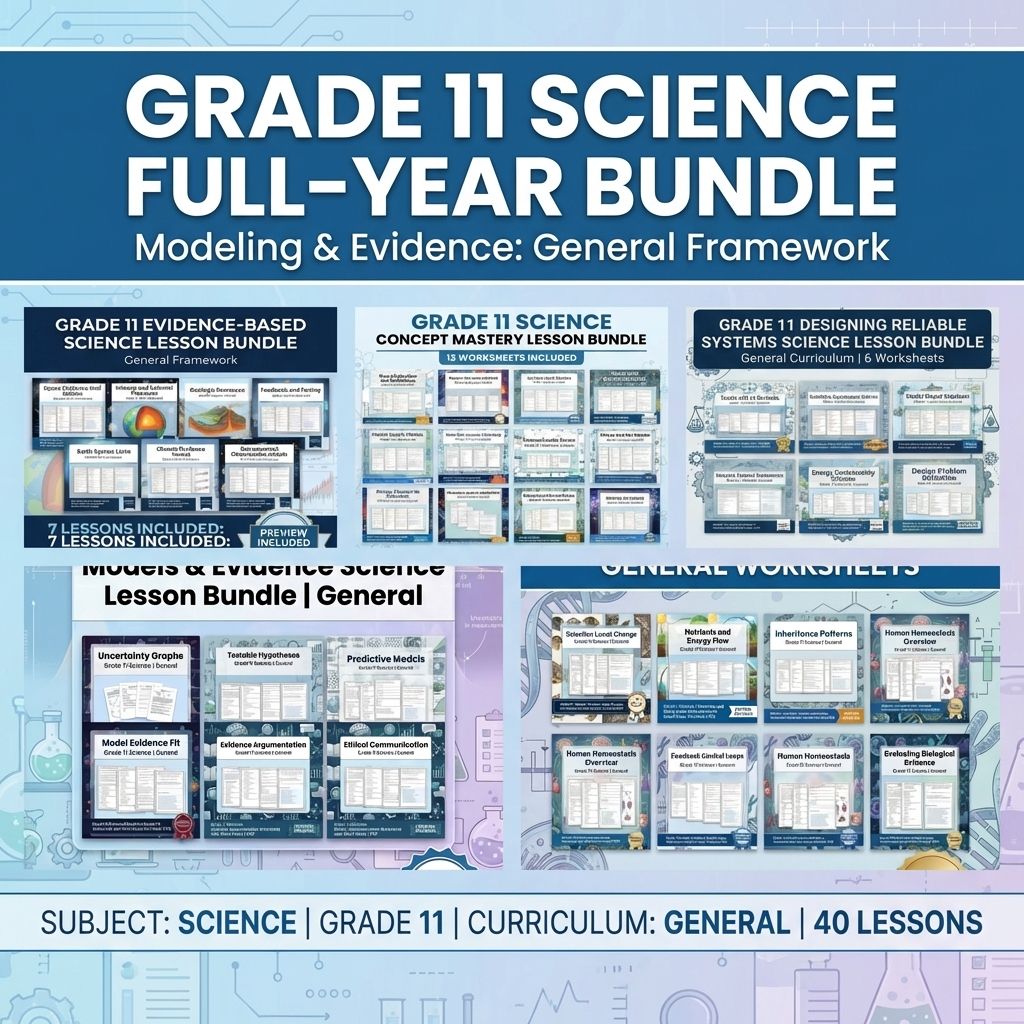 Grade 11 Science Modeling and Evidence Full-Year Bundle: General Framework — bundle cover